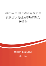 2025年中國上海市電視節(jié)目發(fā)展現(xiàn)狀調(diào)研及市場前景分析報告