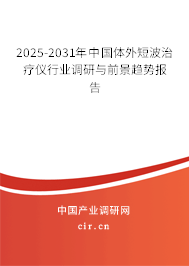 2025-2031年中國體外短波治療儀行業(yè)調(diào)研與前景趨勢報告
