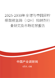 2025-2030年全球與中國(guó)異檸檬酸脫氫酶（IDH）抑制劑行業(yè)研究及市場(chǎng)前景報(bào)告
