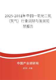 2025-2031年中國一氧化二氮（笑氣）行業(yè)調(diào)研與發(fā)展前景報告