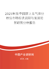 2025年版中國(guó)掌上五氣體分析儀市場(chǎng)現(xiàn)狀調(diào)研與發(fā)展前景趨勢(shì)分析報(bào)告