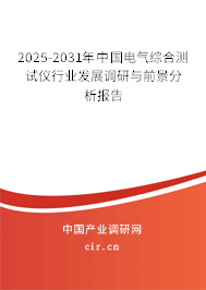 2025-2031年中國(guó)電氣綜合測(cè)試儀行業(yè)發(fā)展調(diào)研與前景分析報(bào)告