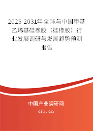 2025-2031年全球與中國甲基乙烯基硅橡膠（硅橡膠）行業(yè)發(fā)展調(diào)研與發(fā)展趨勢預(yù)測報告