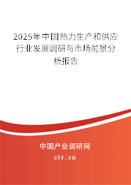 2025年中國熱力生產(chǎn)和供應(yīng)行業(yè)發(fā)展調(diào)研與市場前景分析報告
