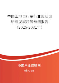 中國山地自行車行業(yè)現(xiàn)狀調(diào)研與發(fā)展趨勢預(yù)測報(bào)告（2025-2031年）