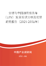 全球與中國通用任務(wù)車（UTV）發(fā)展現(xiàn)狀分析及前景趨勢報告（2025-2031年）