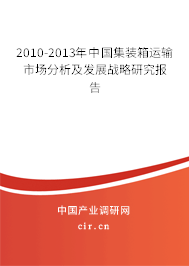 2010-2013年中國(guó)集裝箱運(yùn)輸市場(chǎng)分析及發(fā)展戰(zhàn)略研究報(bào)告