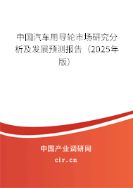 中國(guó)汽車用導(dǎo)輪市場(chǎng)研究分析及發(fā)展預(yù)測(cè)報(bào)告（2025年版）