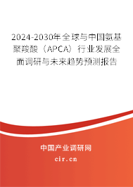 2024-2030年全球與中國(guó)氨基聚羧酸（APCA）行業(yè)發(fā)展全面調(diào)研與未來(lái)趨勢(shì)預(yù)測(cè)報(bào)告