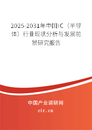 2025-2031年中國IC（半導(dǎo)體）行業(yè)現(xiàn)狀分析與發(fā)展前景研究報(bào)告