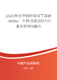 2025年版中國甲基叔丁基醚（mtbe）市場深度調(diào)研與行業(yè)前景預(yù)測報告
