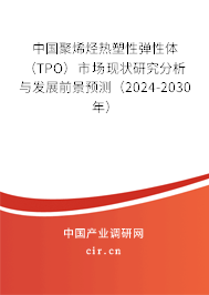 中國聚烯烴熱塑性彈性體（TPO）市場現(xiàn)狀研究分析與發(fā)展前景預測（2024-2030年）
