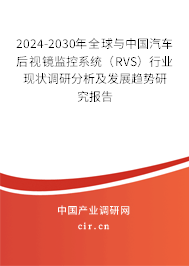 2024-2030年全球與中國汽車后視鏡監(jiān)控系統(tǒng)（RVS）行業(yè)現(xiàn)狀調(diào)研分析及發(fā)展趨勢研究報(bào)告
