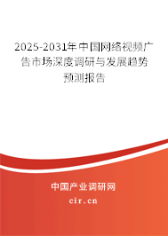 2025-2031年中國網(wǎng)絡(luò)視頻廣告市場深度調(diào)研與發(fā)展趨勢預(yù)測報告