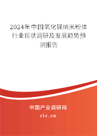 2024年中國氧化鎂納米粉體行業(yè)現(xiàn)狀調(diào)研及發(fā)展趨勢預(yù)測報告