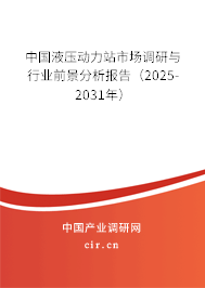 中國液壓動力站市場調(diào)研與行業(yè)前景分析報告（2025-2031年）