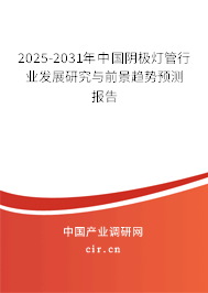 2025-2031年中國陰極燈管行業(yè)發(fā)展研究與前景趨勢預測報告