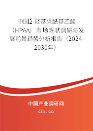 中國2-羥基膦酰基乙酸（HPAA）市場現(xiàn)狀調(diào)研與發(fā)展前景趨勢分析報告（2024-2030年）