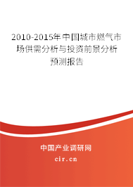 2010-2015年中國(guó)城市燃?xì)馐袌?chǎng)供需分析與投資前景分析預(yù)測(cè)報(bào)告