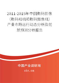 2011-2015年中國數(shù)碼影像（數(shù)碼相機(jī)和數(shù)碼攝像機(jī)）產(chǎn)業(yè)市場運(yùn)行動(dòng)態(tài)分析及前景預(yù)測(cè)分析報(bào)告
