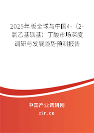 2025年版全球與中國4-（2-氯乙基砜基）丁酸市場深度調(diào)研與發(fā)展趨勢預(yù)測報(bào)告