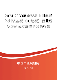 2024-2030年全球與中國半導體封裝基板（IC載板）行業(yè)現(xiàn)狀調(diào)研及發(fā)展趨勢分析報告