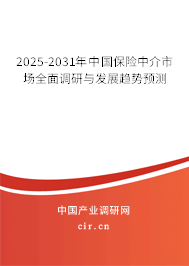 2025-2031年中國保險(xiǎn)中介市場全面調(diào)研與發(fā)展趨勢預(yù)測