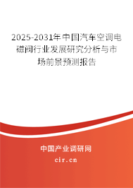 2025-2031年中國汽車空調(diào)電磁閥行業(yè)發(fā)展研究分析與市場(chǎng)前景預(yù)測(cè)報(bào)告