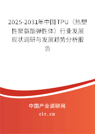 2025-2031年中國TPU（熱塑性聚氨酯彈性體）行業(yè)發(fā)展現(xiàn)狀調(diào)研與發(fā)展趨勢(shì)分析報(bào)告