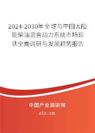 2024-2030年全球與中國(guó)太陽(yáng)能柴油混合動(dòng)力系統(tǒng)市場(chǎng)現(xiàn)狀全面調(diào)研與發(fā)展趨勢(shì)報(bào)告
