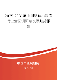 2025-2031年中國(guó)微信小程序行業(yè)全面調(diào)研與發(fā)展趨勢(shì)報(bào)告