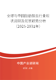 全球與中國脂肪酸鹽行業(yè)現(xiàn)狀調(diào)研及前景趨勢分析（2025-2031年）