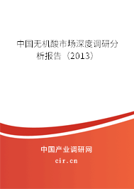 中國無機(jī)酸市場深度調(diào)研分析報(bào)告（2013）