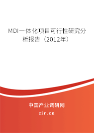 MDI一體化項目可行性研究分析報告（2012年）