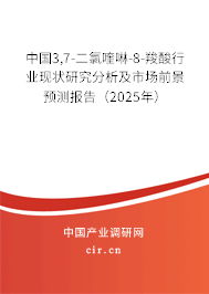 中國3,7-二氯喹啉-8-羧酸行業(yè)現(xiàn)狀研究分析及市場前景預(yù)測報告（2025年）
