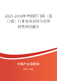 2025-2031年中國肛門袋（造口袋）行業(yè)發(fā)展調(diào)研與前景趨勢預(yù)測報告