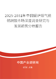 2025-2031年中國鍋爐煙氣脫硫制酸市場(chǎng)深度調(diào)查研究與發(fā)展趨勢(shì)分析報(bào)告