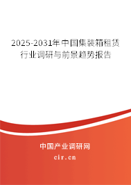2025-2031年中國集裝箱租賃行業(yè)調(diào)研與前景趨勢報告