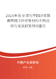 2025年版全球與中國(guó)瀝青路面坑槽冷拌修補(bǔ)材料市場(chǎng)調(diào)研與發(fā)展趨勢(shì)預(yù)測(cè)報(bào)告