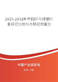 2025-2031年中國(guó)乒乓球拍行業(yè)研究分析與市場(chǎng)前景報(bào)告