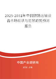2025-2031年中國鐵路運輸設(shè)備市場現(xiàn)狀與前景趨勢預(yù)測報告