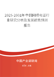 2025-2031年中國(guó)網(wǎng)絡(luò)電話行業(yè)研究分析及發(fā)展趨勢(shì)預(yù)測(cè)報(bào)告