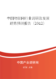 中國物聯(lián)網(wǎng)行業(yè)調(diào)研及發(fā)展趨勢預(yù)測報告（2012）