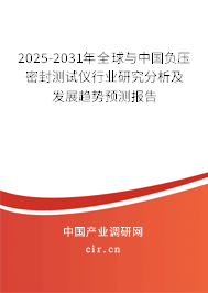 2024-2030年全球與中國負壓密封測試儀行業(yè)研究分析及發(fā)展趨勢預(yù)測報告