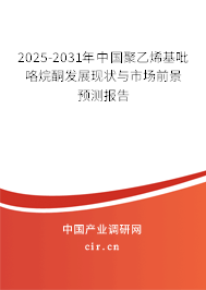 2025-2031年中國聚乙烯基吡咯烷酮發(fā)展現(xiàn)狀與市場前景預(yù)測報告