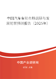 中國(guó)汽車車輪市場(chǎng)調(diào)研與發(fā)展前景預(yù)測(cè)報(bào)告（2025年）
