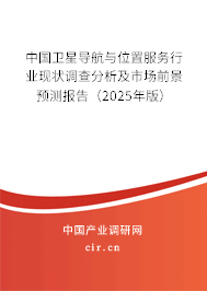中國衛(wèi)星導航與位置服務行業(yè)現(xiàn)狀調(diào)查分析及市場前景預測報告（2025年版）