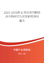 2025-2031年云南金屬切削機床市場研究與前景趨勢預測報告