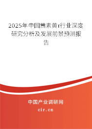 2025年中國茜素黃r行業(yè)深度研究分析及發(fā)展前景預(yù)測報告