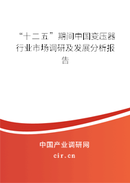 “十二五”期間中國變壓器行業(yè)市場調(diào)研及發(fā)展分析報告